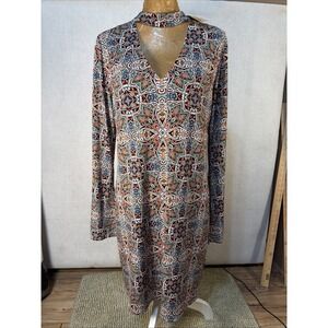 Laundry By Shelly Segal Colorful Patterned Dress NWT Women's Size L